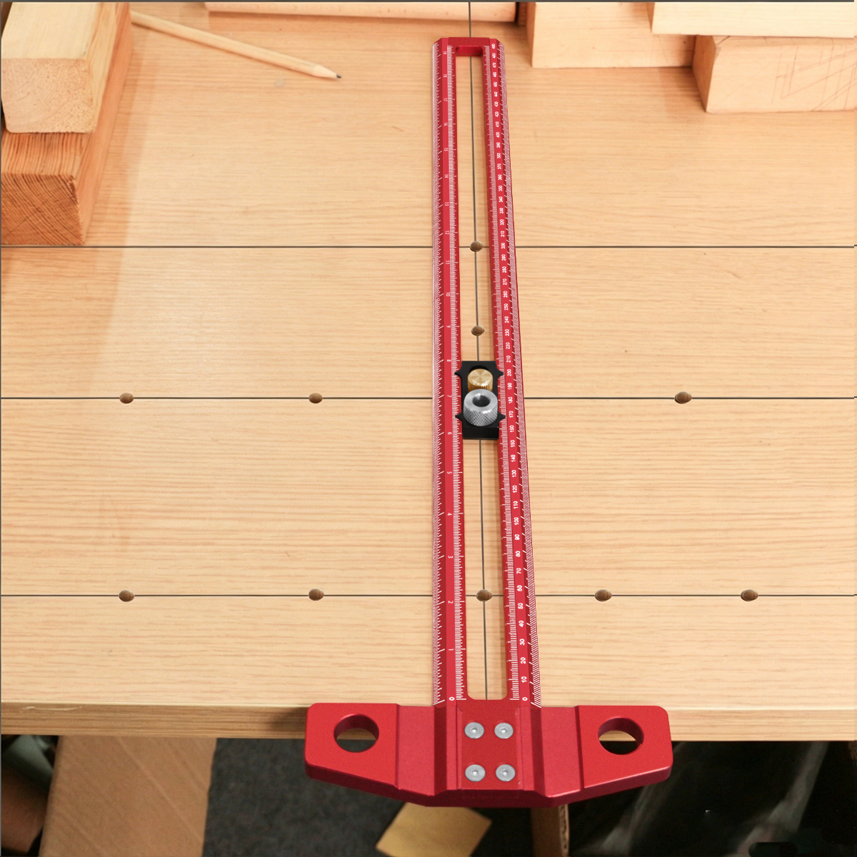 Woodworking Gauge - Деревообрабатывающий Т-образный угольник-маркер, разметочный шаблон-линейка с