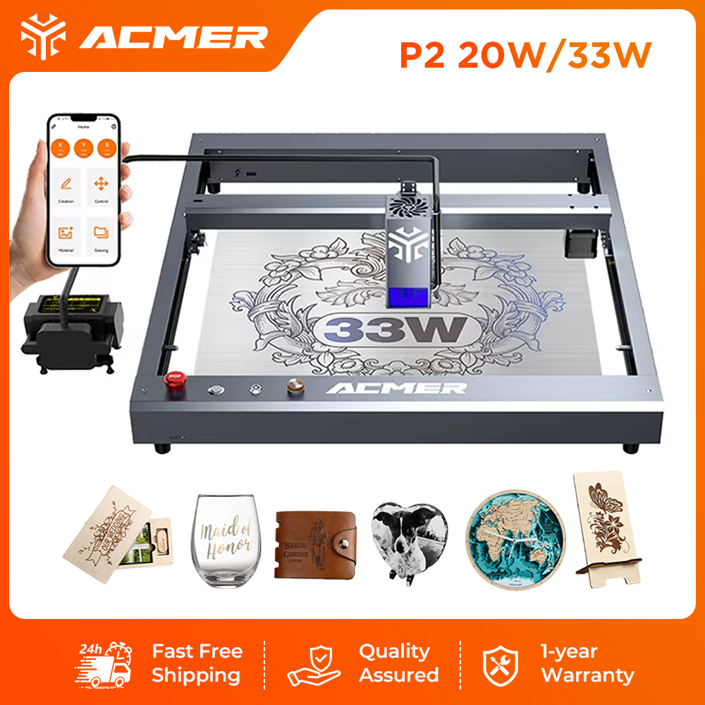 Woodworking Cnc Machine - Лазерный гравер и резак ACMER P2
