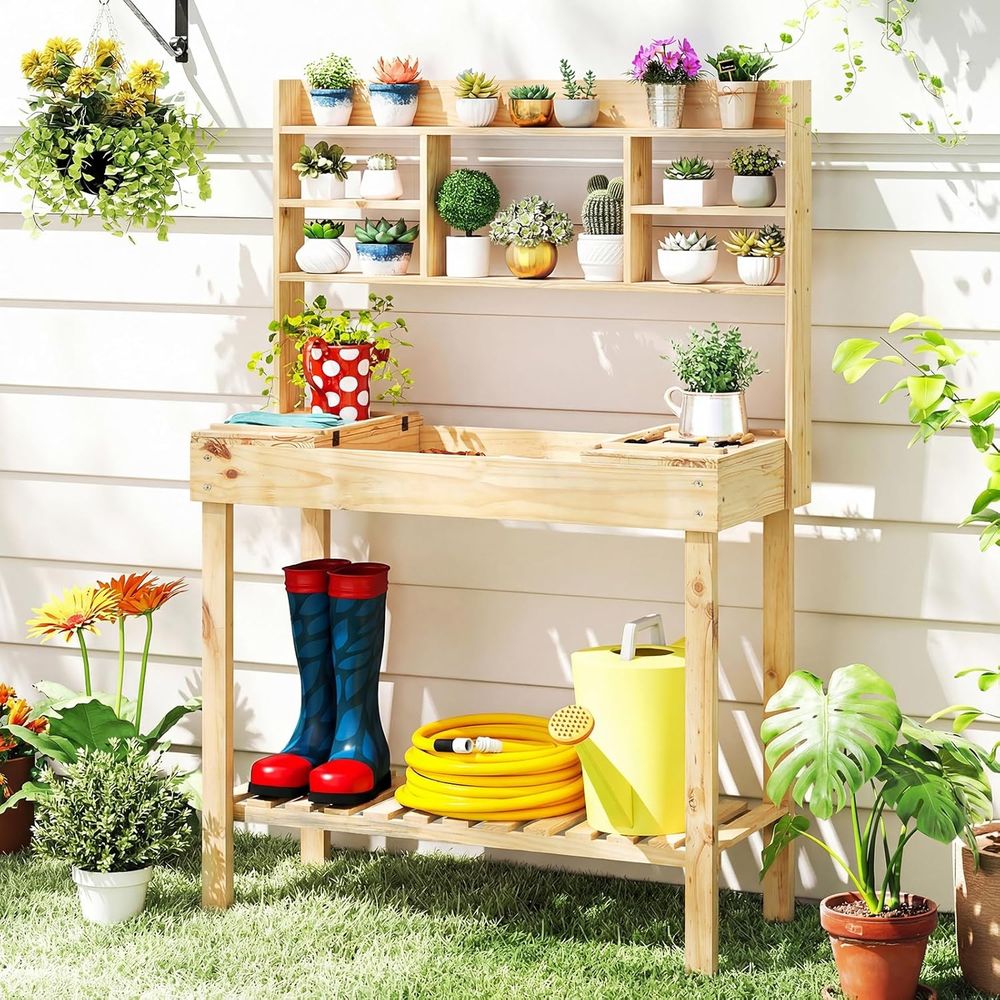 Woodworking Bench - Стол для садовых работ, 60-дюймовый деревянный