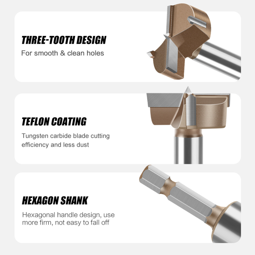 Набор из 5 профессиональных св – обзор и цена Woodworking Drill Bits