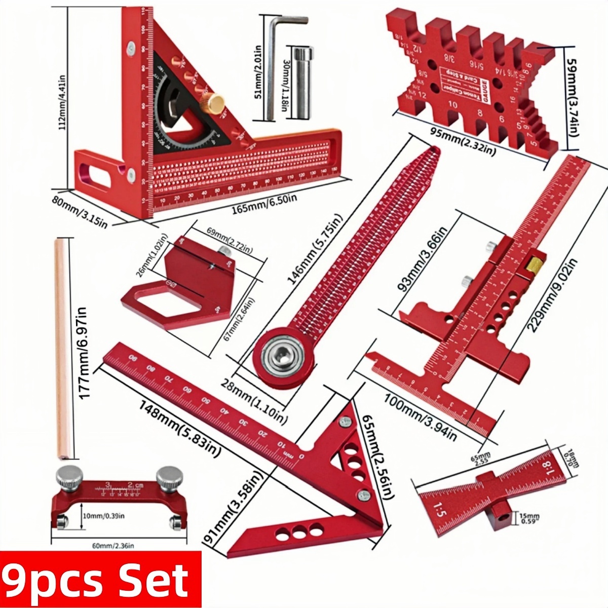 9 шт./10 шт. набор измерительн – обзор и цена Woodworking Free Plans